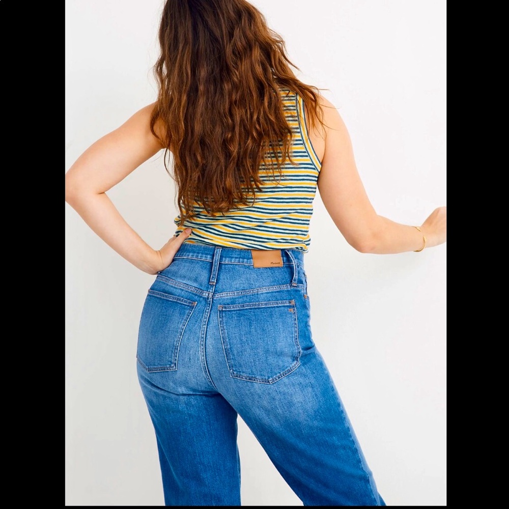 **NWOT** Madewell Slim Wide-Leg Crop Jeans